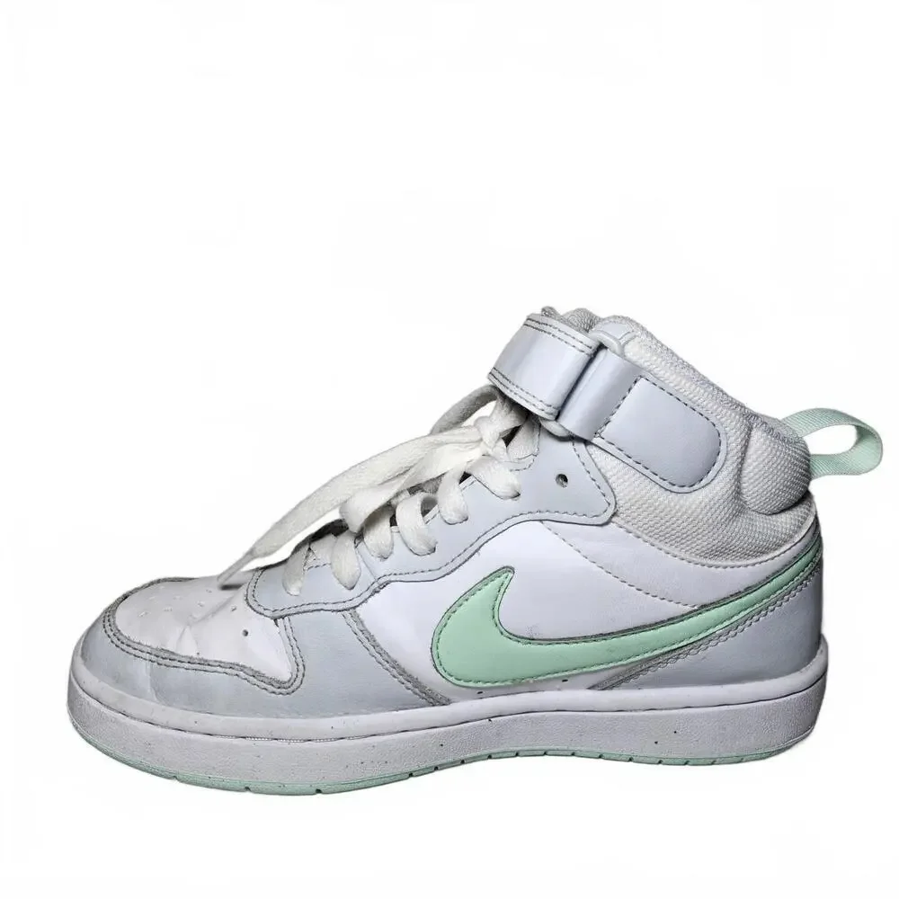 NIKE COURT BOROUGH 2 MID PUREPLATINUM MINT FOAM SHOES SZ.4.5Y